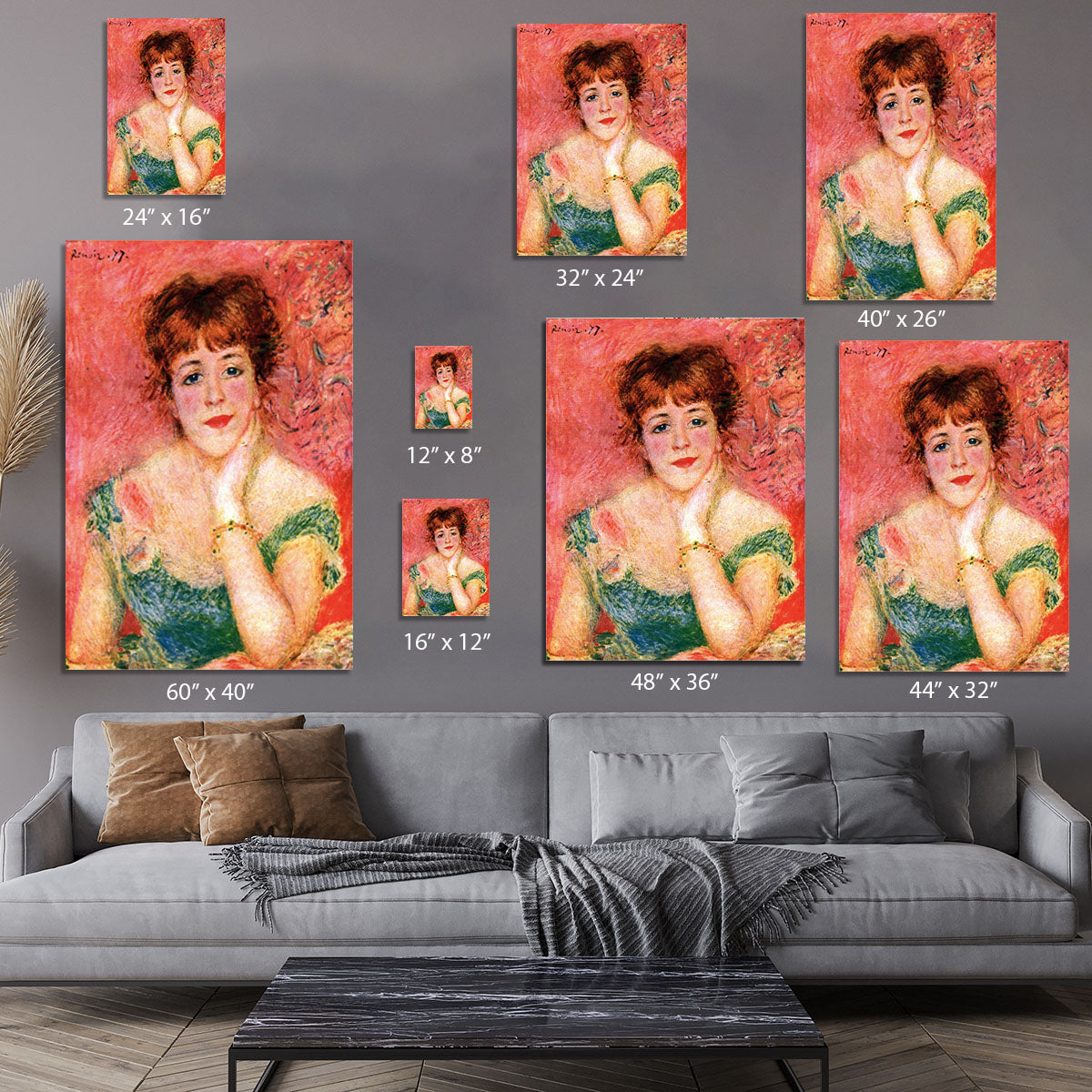 Portrait of Jeanne Samary by Renoir Canvas Print or Poster - Canvas Art Rocks - 7