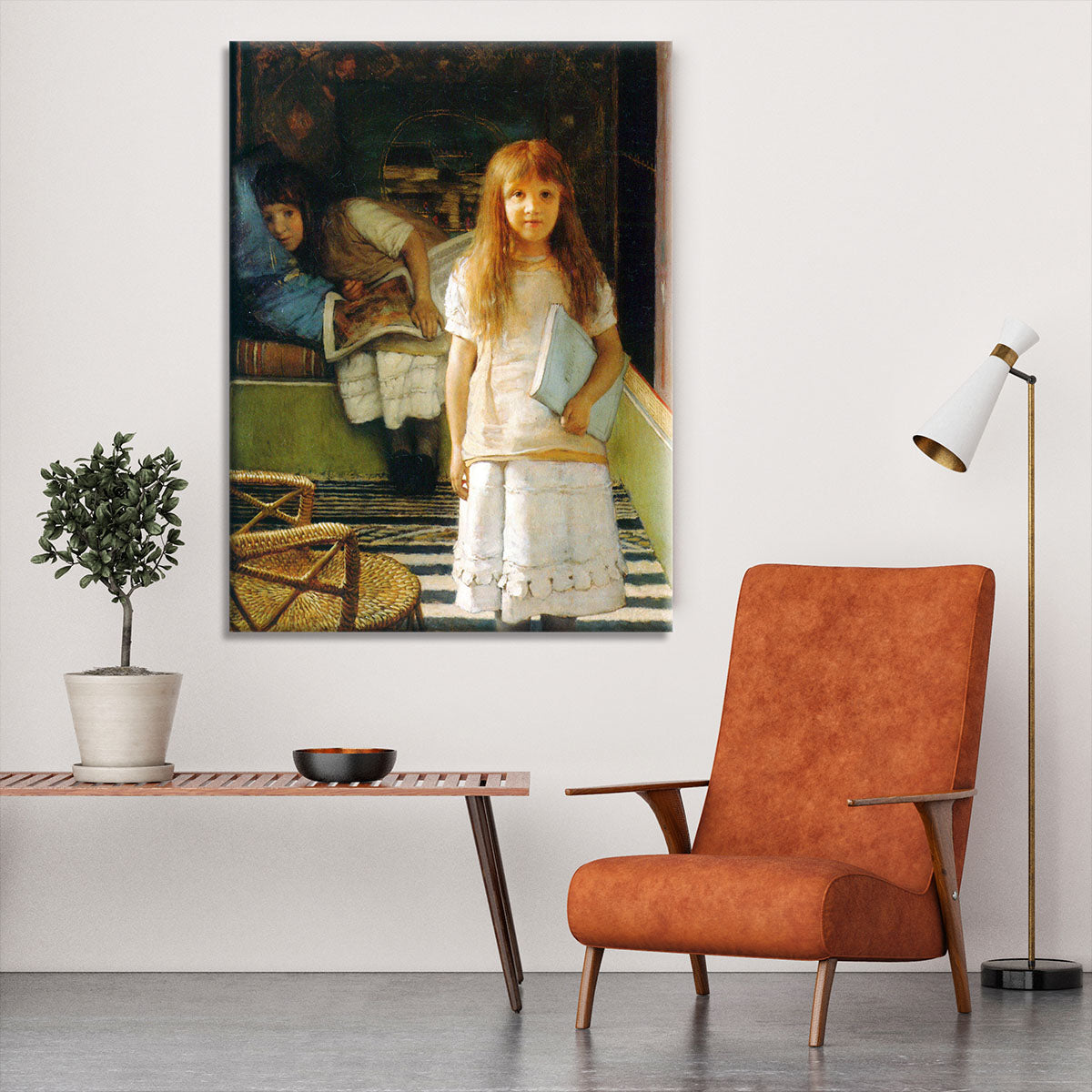 Portrait of Laurense and Anna Alma Tadema as a child by Alma Tadema Canvas Print or Poster - Canvas Art Rocks - 6
