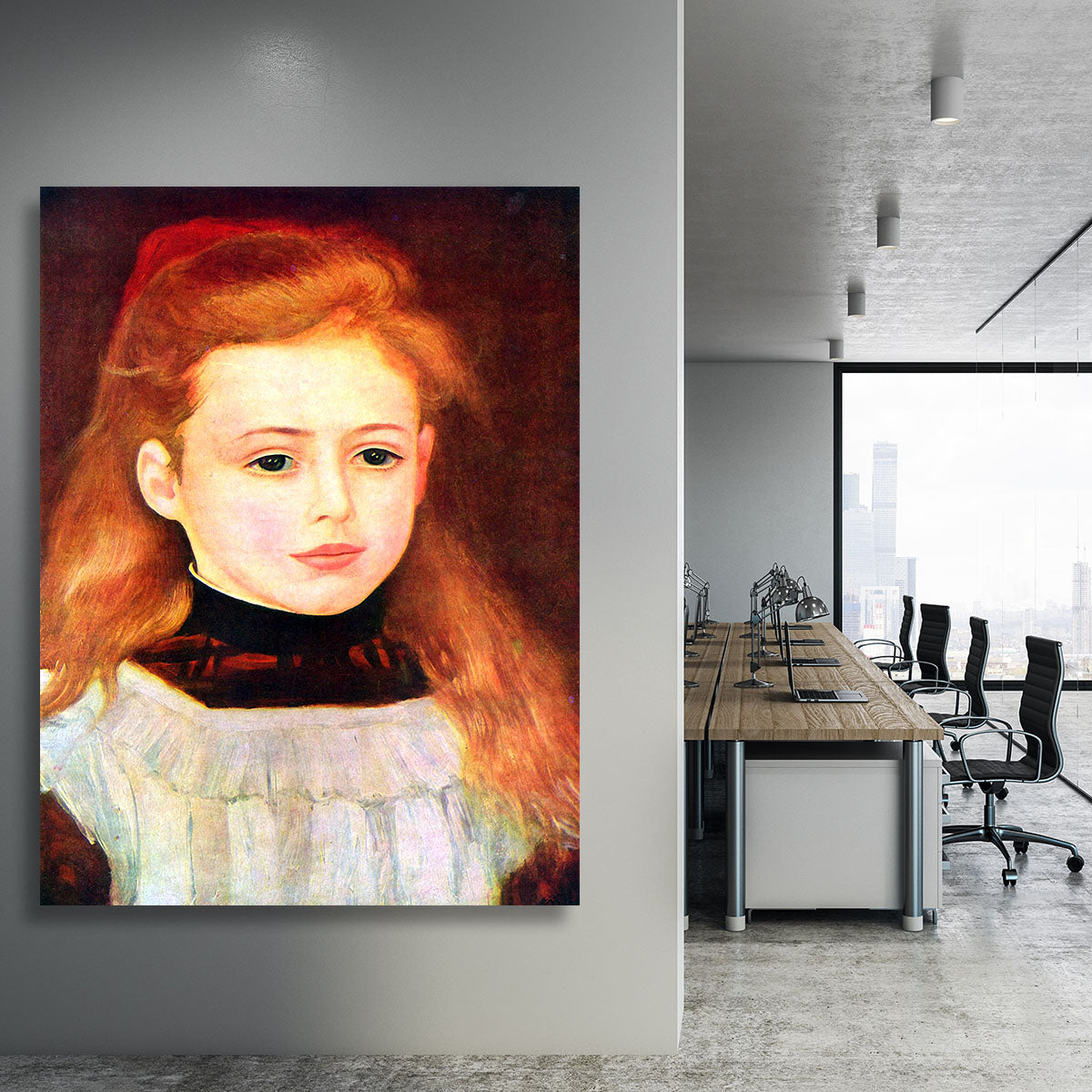 Portrait of Lucie Berard by Renoir Canvas Print or Poster - Canvas Art Rocks - 3