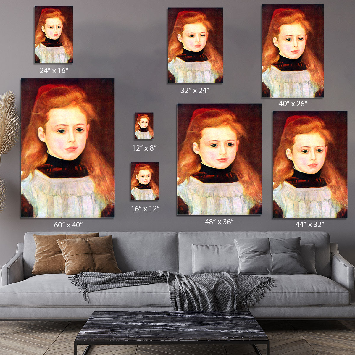 Portrait of Lucie Berard by Renoir Canvas Print or Poster - Canvas Art Rocks - 7