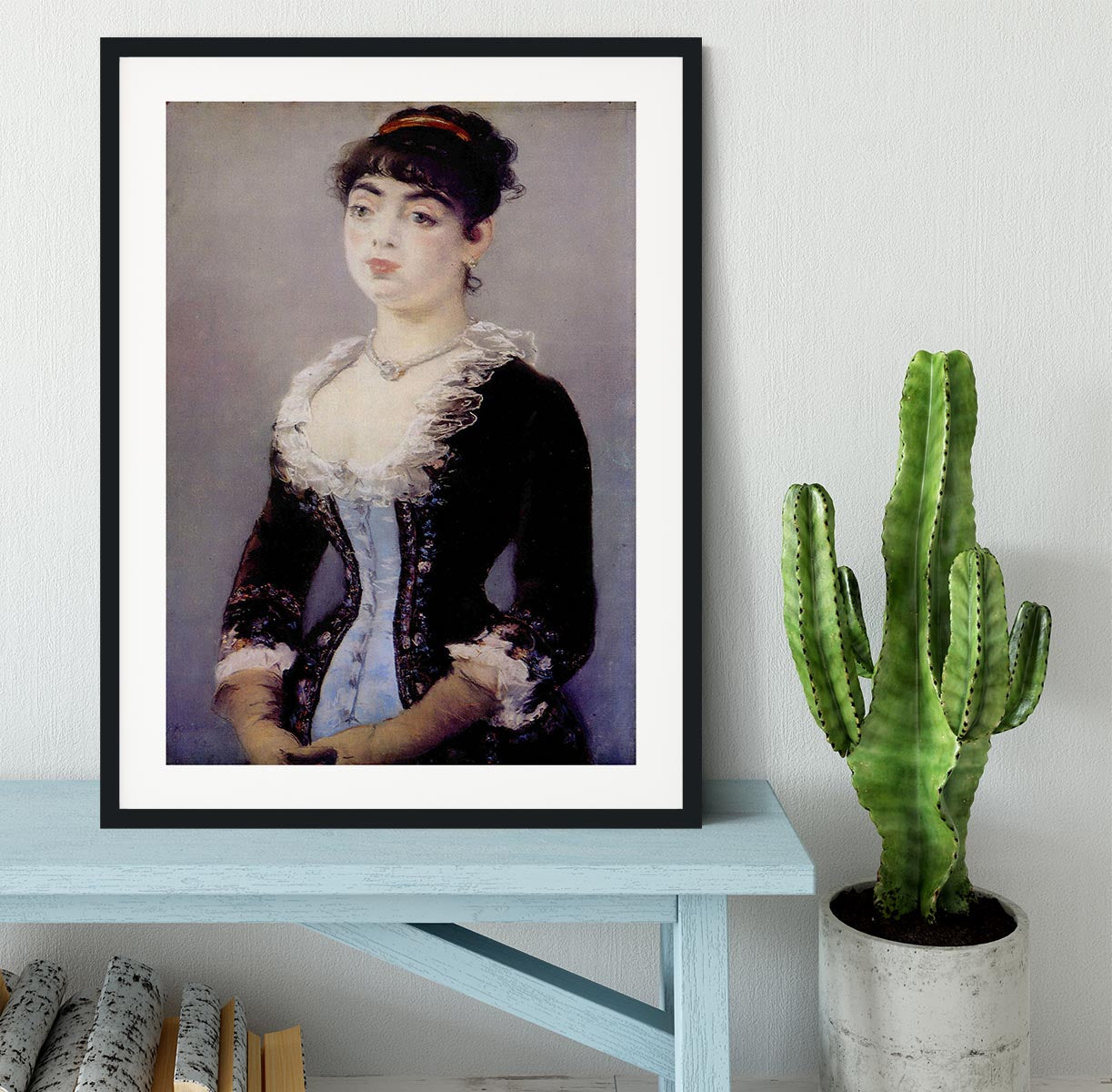Portrait of Madame Michel LCvy by Manet Framed Print - Canvas Art Rocks - 1