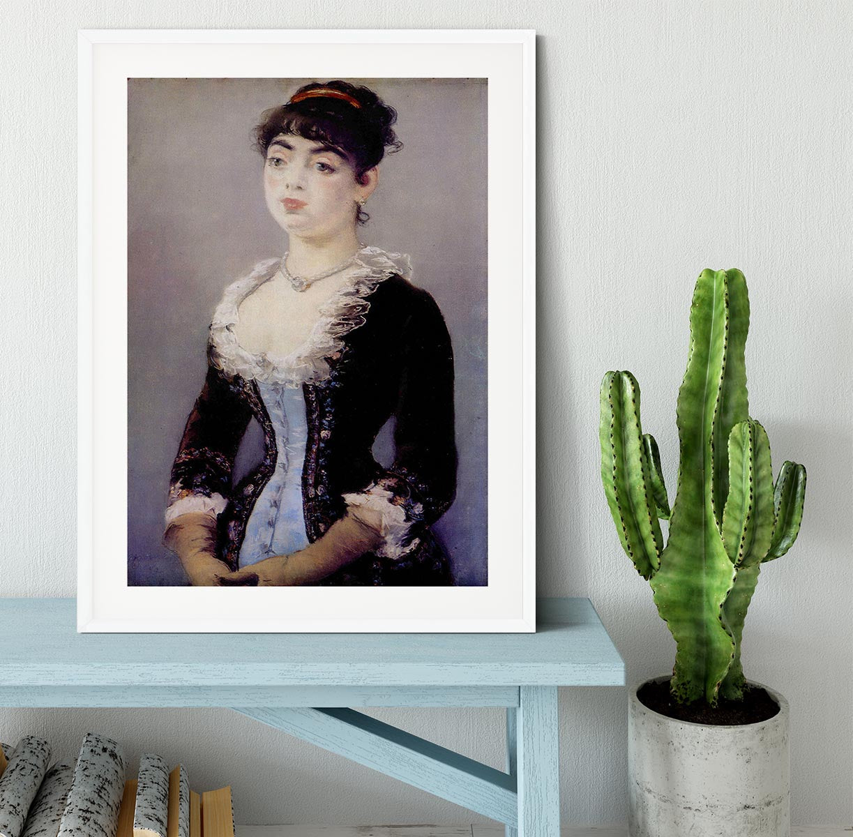 Portrait of Madame Michel LCvy by Manet Framed Print - Canvas Art Rocks - 5