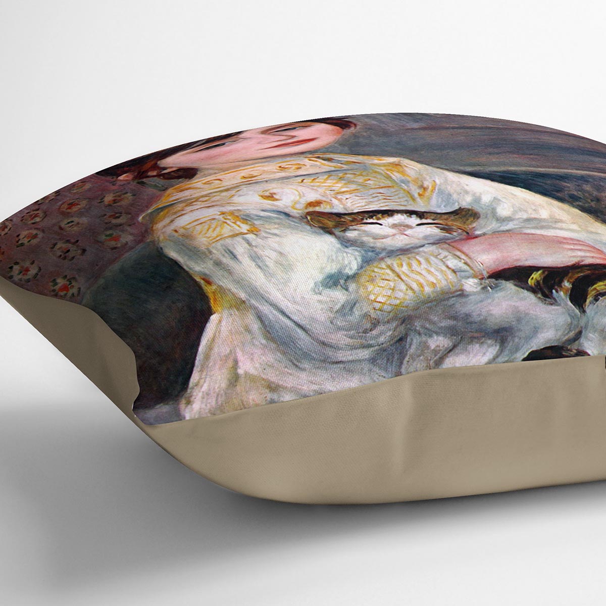 Portrait of Mademoiselle Julie Manet by Renoir Cushion