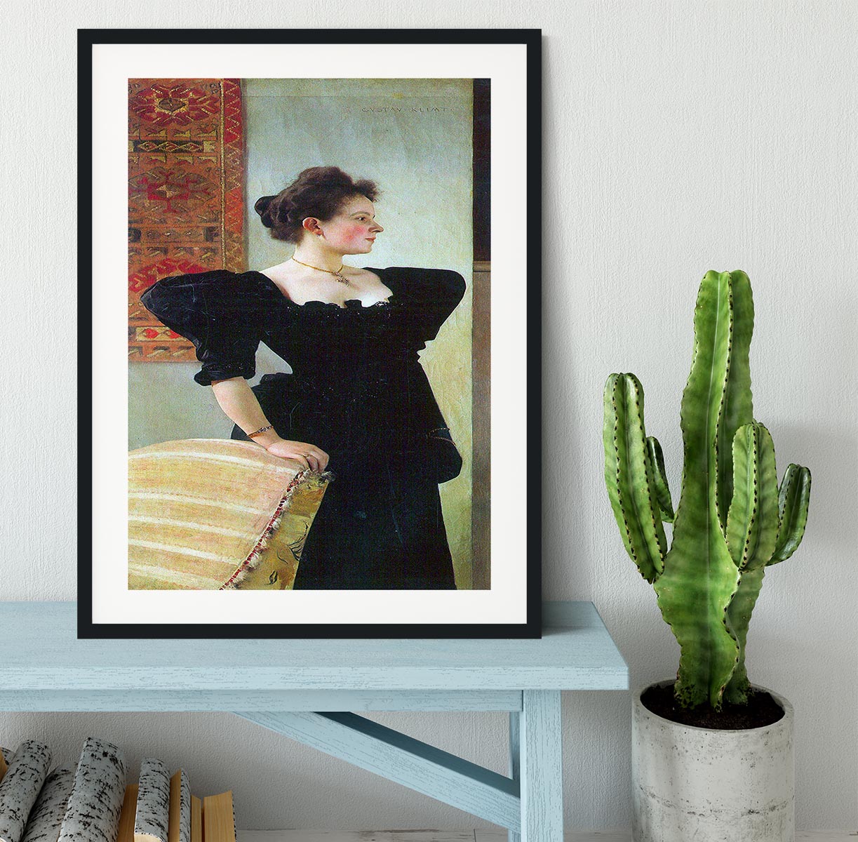Portrait of Marie Breunig by Klimt Framed Print - Canvas Art Rocks - 1