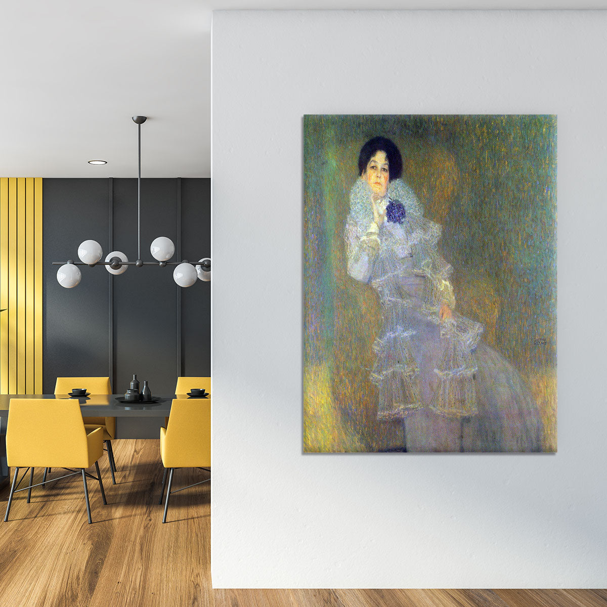 Portrait of Marie Henneberg portrait in purple by Klimt Canvas Print or Poster - Canvas Art Rocks - 4