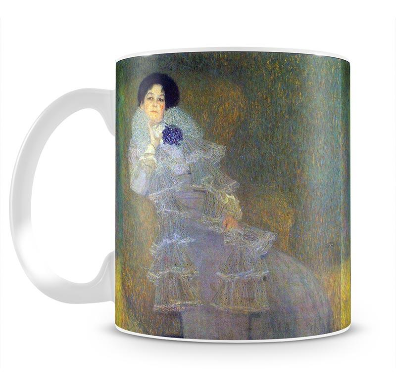 Portrait of Marie Henneberg portrait in purple by Klimt Mug - Canvas Art Rocks - 2