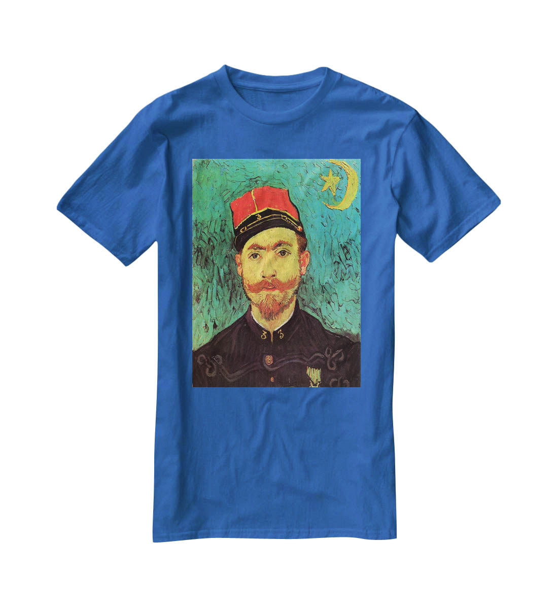 Portrait of Milliet Second Lieutenant of the Zouaves by Van Gogh T-Shirt - Canvas Art Rocks - 2