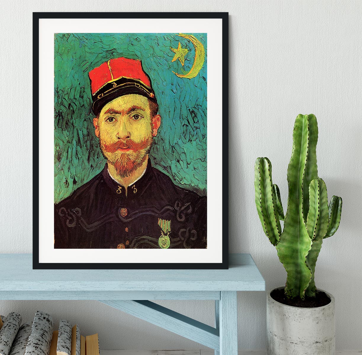 Portrait of Milliet Second Lieutenant of the Zouaves by Van Gogh Framed Print - Canvas Art Rocks - 1