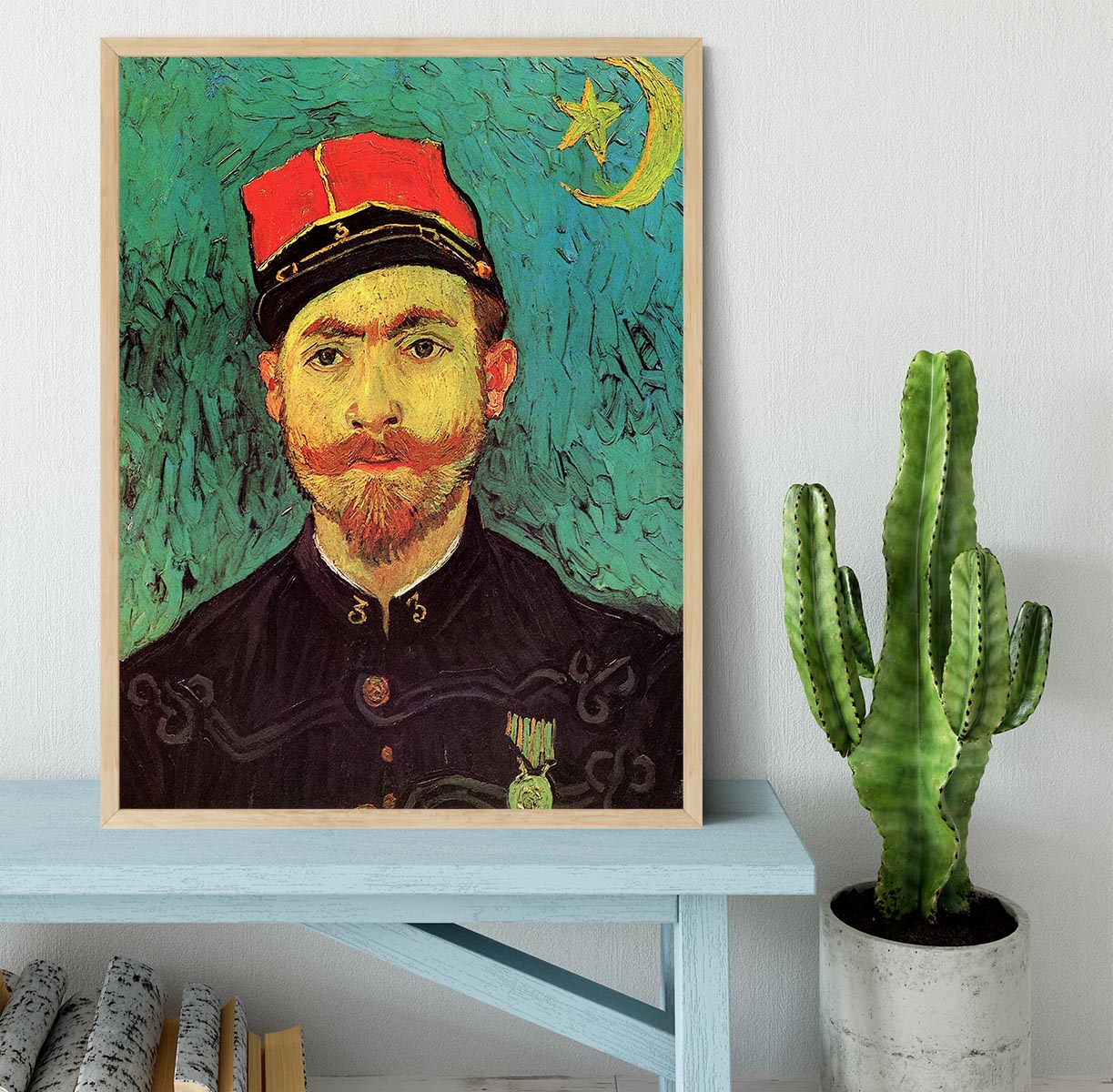 Portrait of Milliet Second Lieutenant of the Zouaves by Van Gogh Framed Print - Canvas Art Rocks - 4