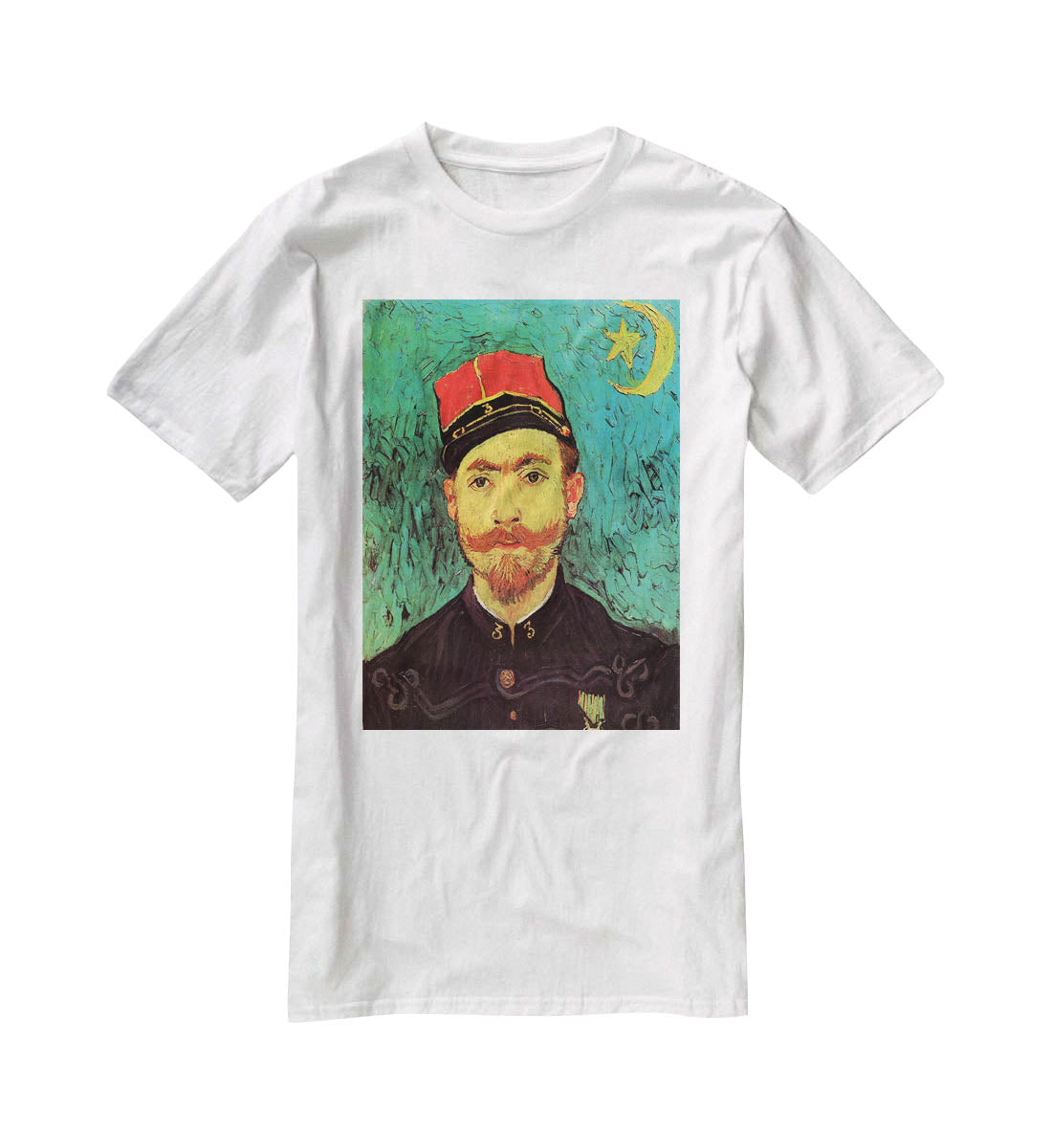 Portrait of Milliet Second Lieutenant of the Zouaves by Van Gogh T-Shirt - Canvas Art Rocks - 5