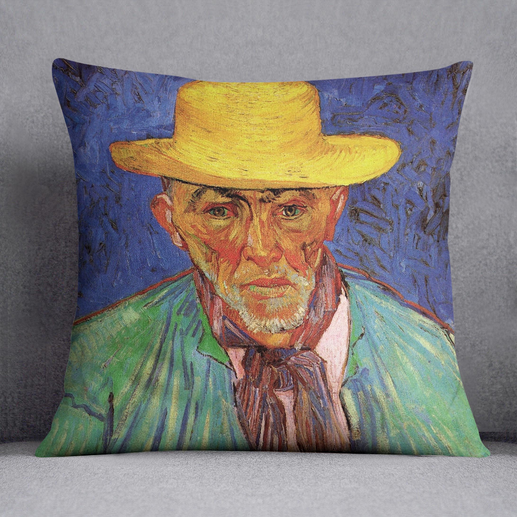 Portrait of Patience Escalier Shepherd in Provence by Van Gogh Cushion