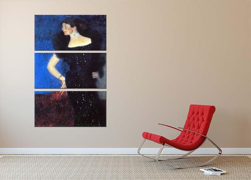 Portrait of Rose von Rosthorn Friedmann by Klimt 3 Split Panel Canvas Print - Canvas Art Rocks - 2