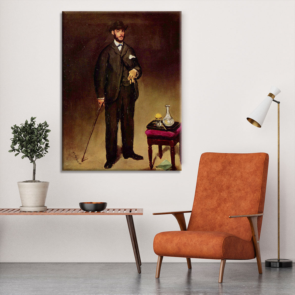 Portrait of ThCodore Duret by Manet Canvas Print or Poster - Canvas Art Rocks - 6