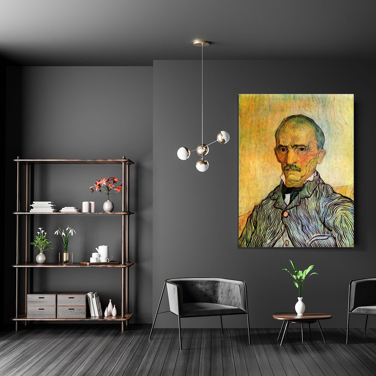 Portrait of Trabuc an Attendant at Saint-Paul Hospital by Van Gogh Canvas Print or Poster - Canvas Art Rocks - 5