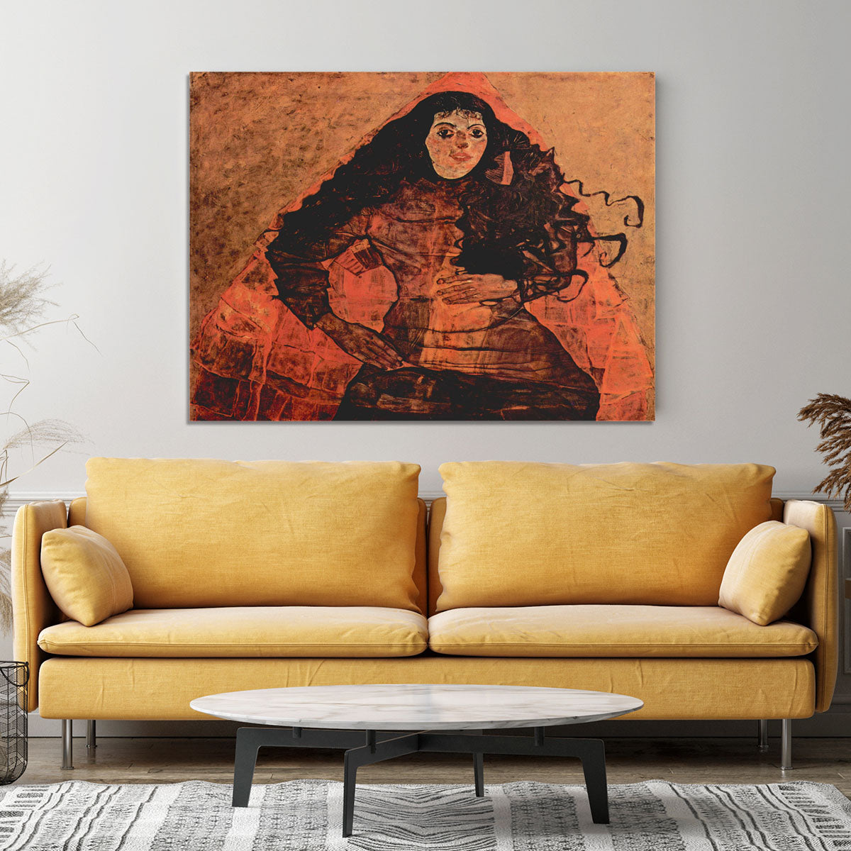 Portrait of Trude Engel by Egon Schiele Canvas Print or Poster - Canvas Art Rocks - 4