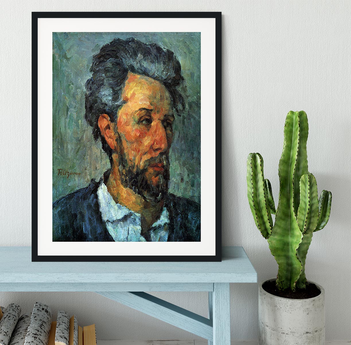 Portrait of Victor Chocquet by Cezanne Framed Print - Canvas Art Rocks - 1
