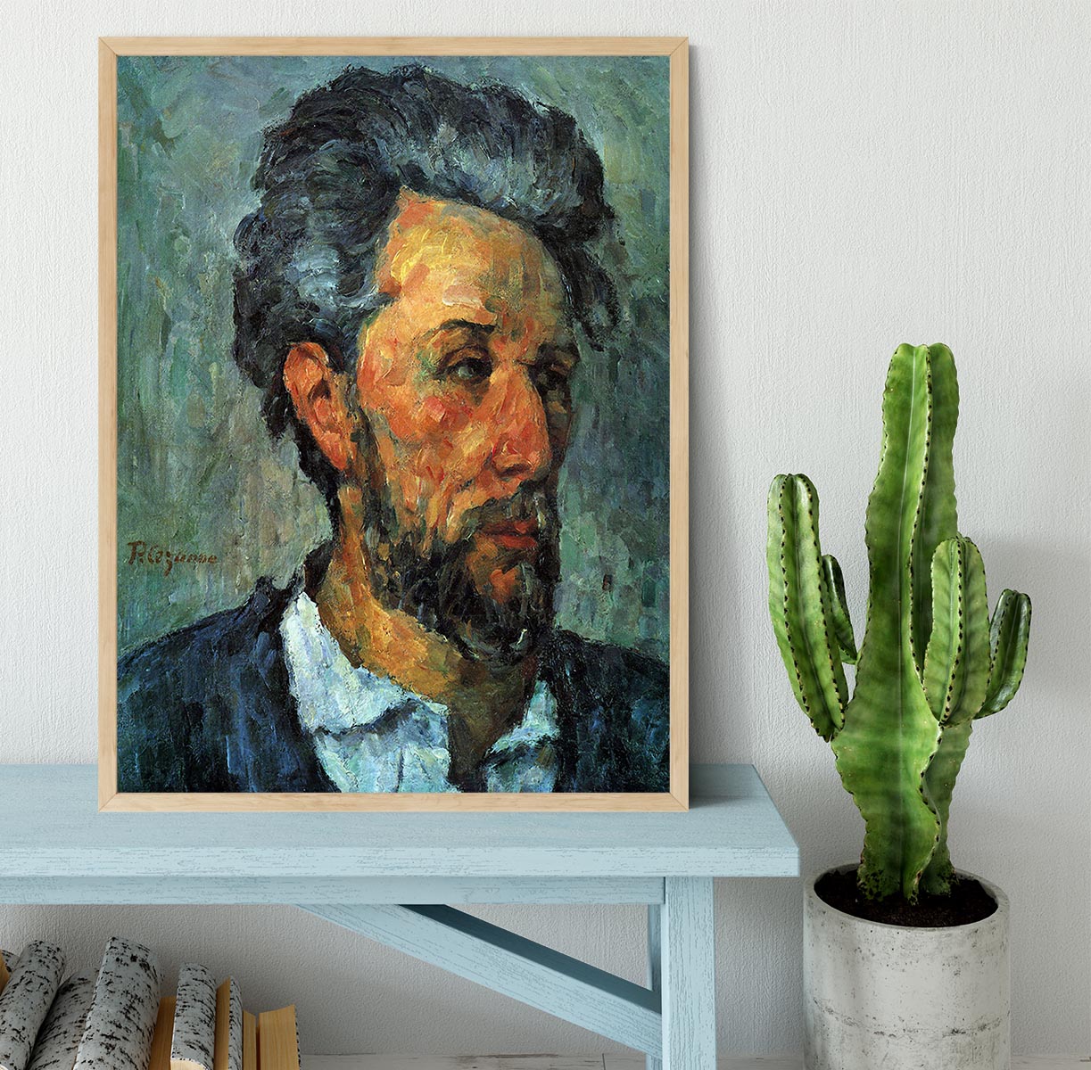 Portrait of Victor Chocquet by Cezanne Framed Print - Canvas Art Rocks - 4