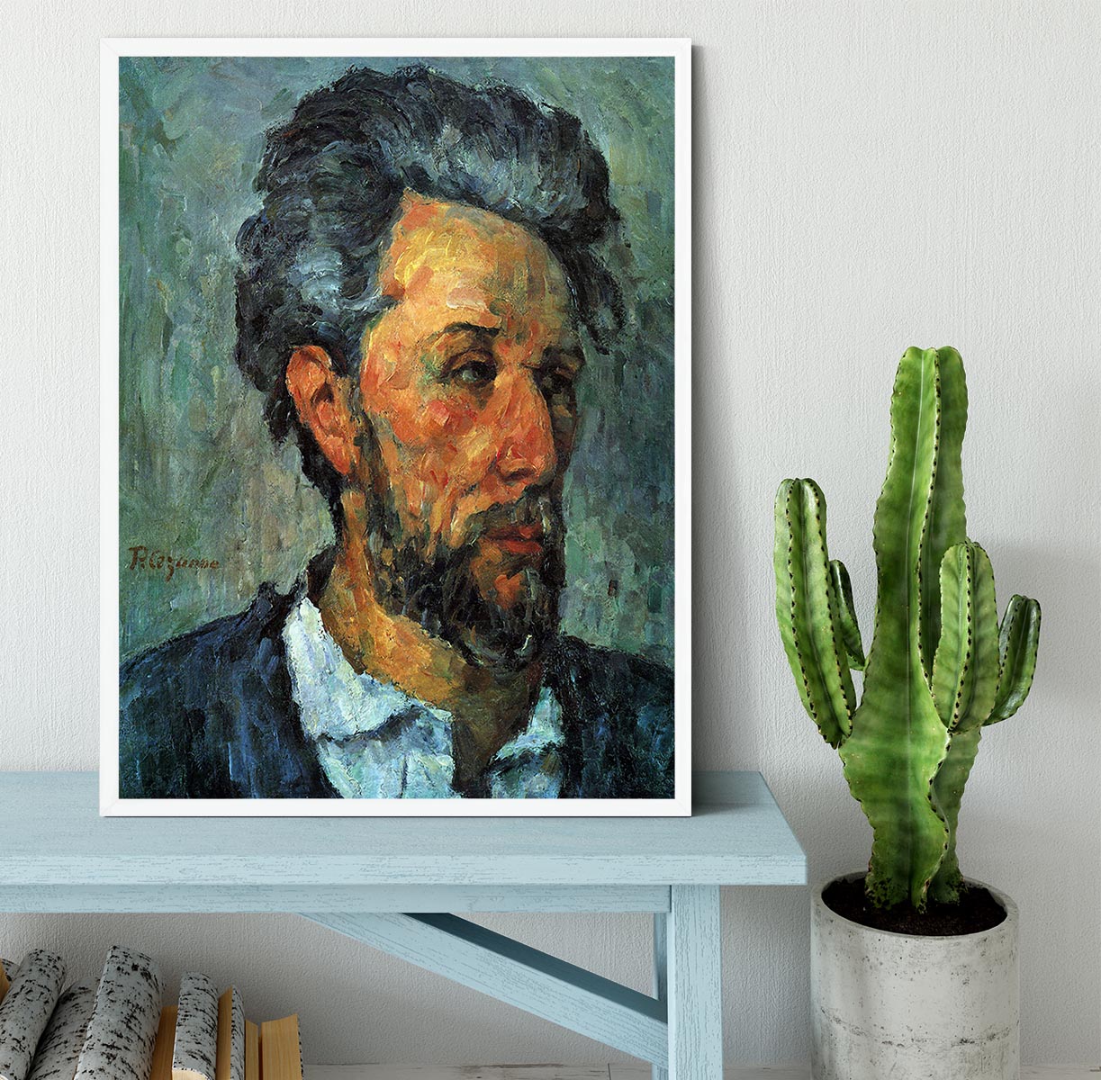Portrait of Victor Chocquet by Cezanne Framed Print - Canvas Art Rocks -6