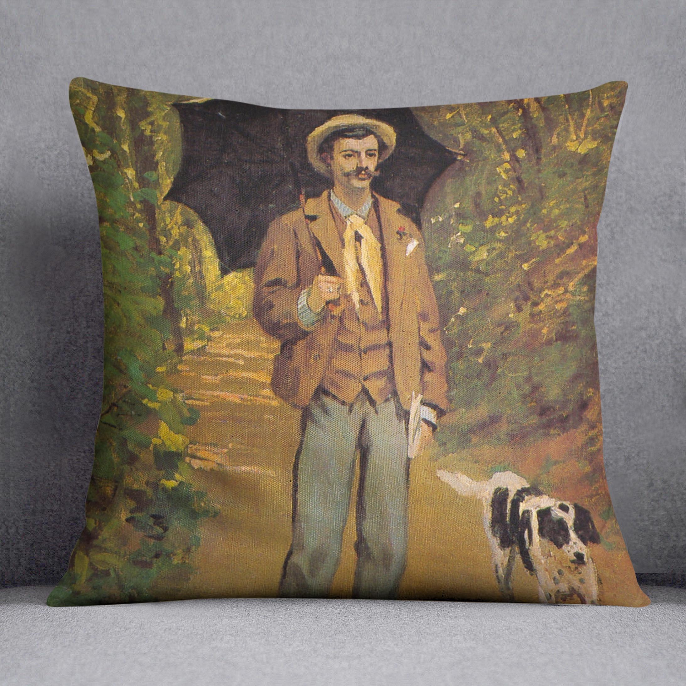 Portrait of Victor Jacquemont by Monet Cushion