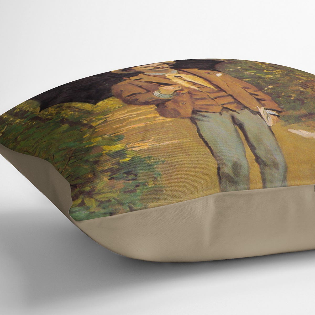 Portrait of Victor Jacquemont by Monet Cushion