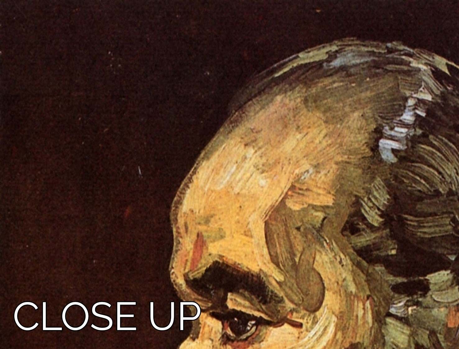 Portrait of an Old Man with Beard by Van Gogh 3 Split Panel Canvas Print - Canvas Art Rocks - 3