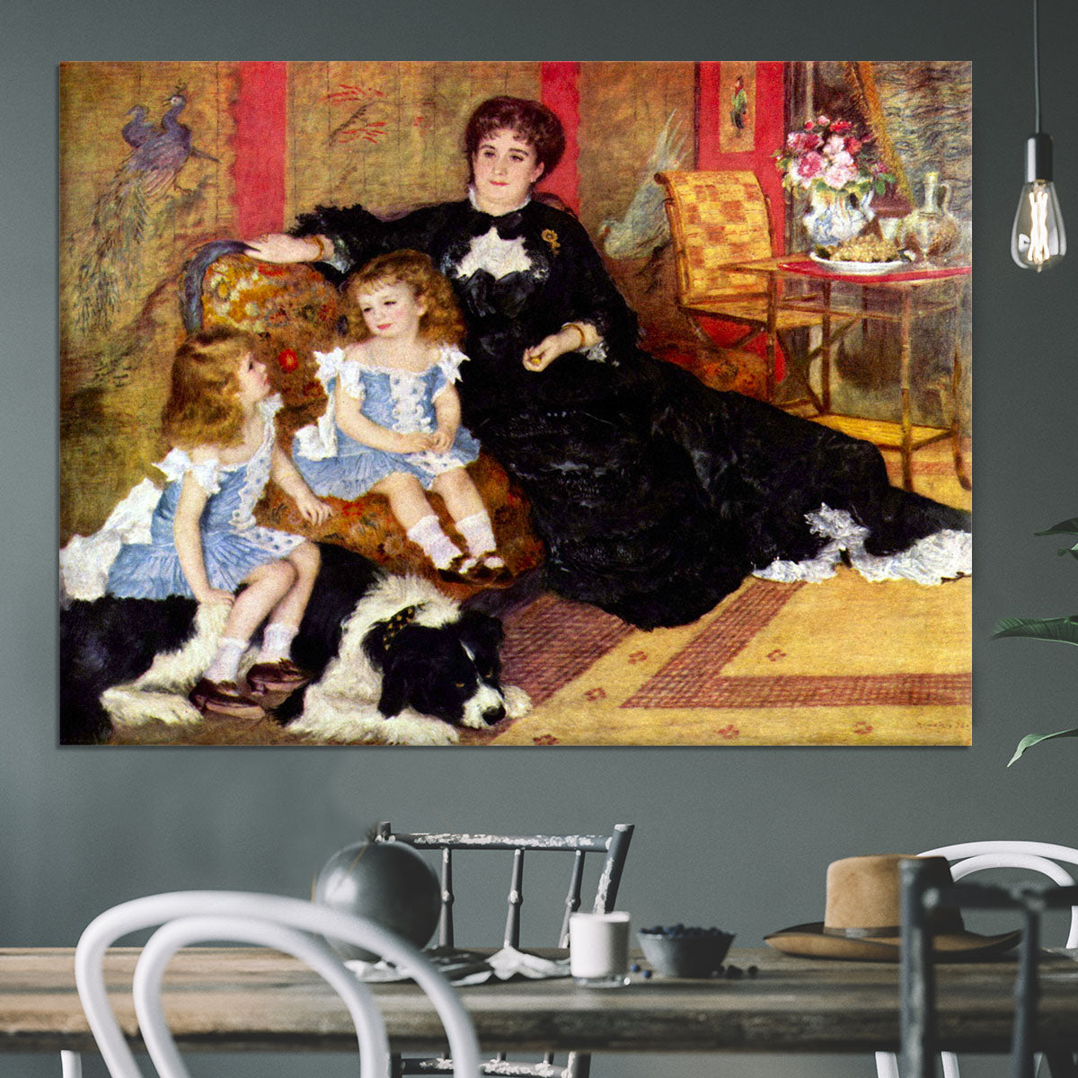 Portrait of the Mrs Charpentier and her children by Renoir Canvas Print or Poster - Canvas Art Rocks - 3