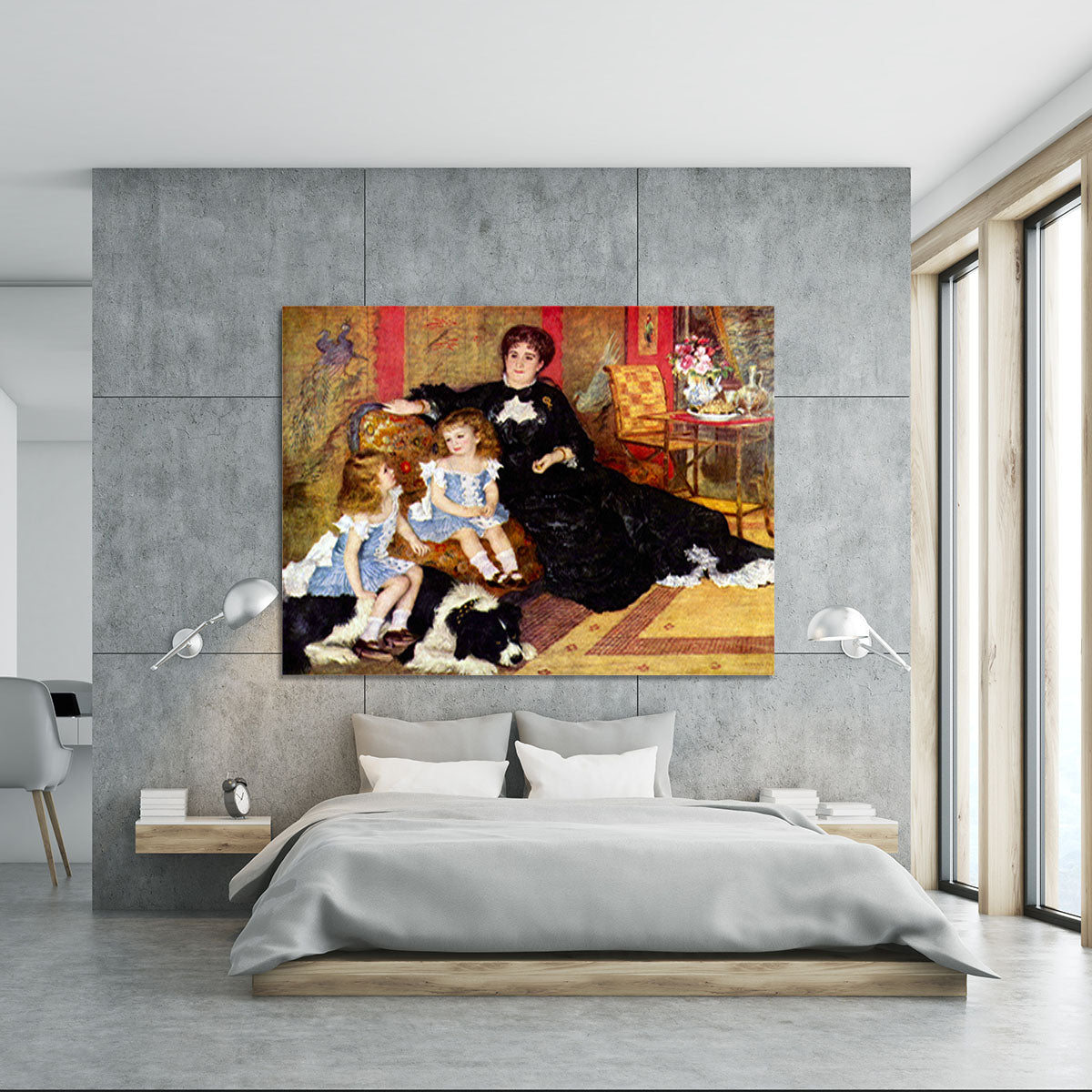 Portrait of the Mrs Charpentier and her children by Renoir Canvas Print or Poster - Canvas Art Rocks - 5