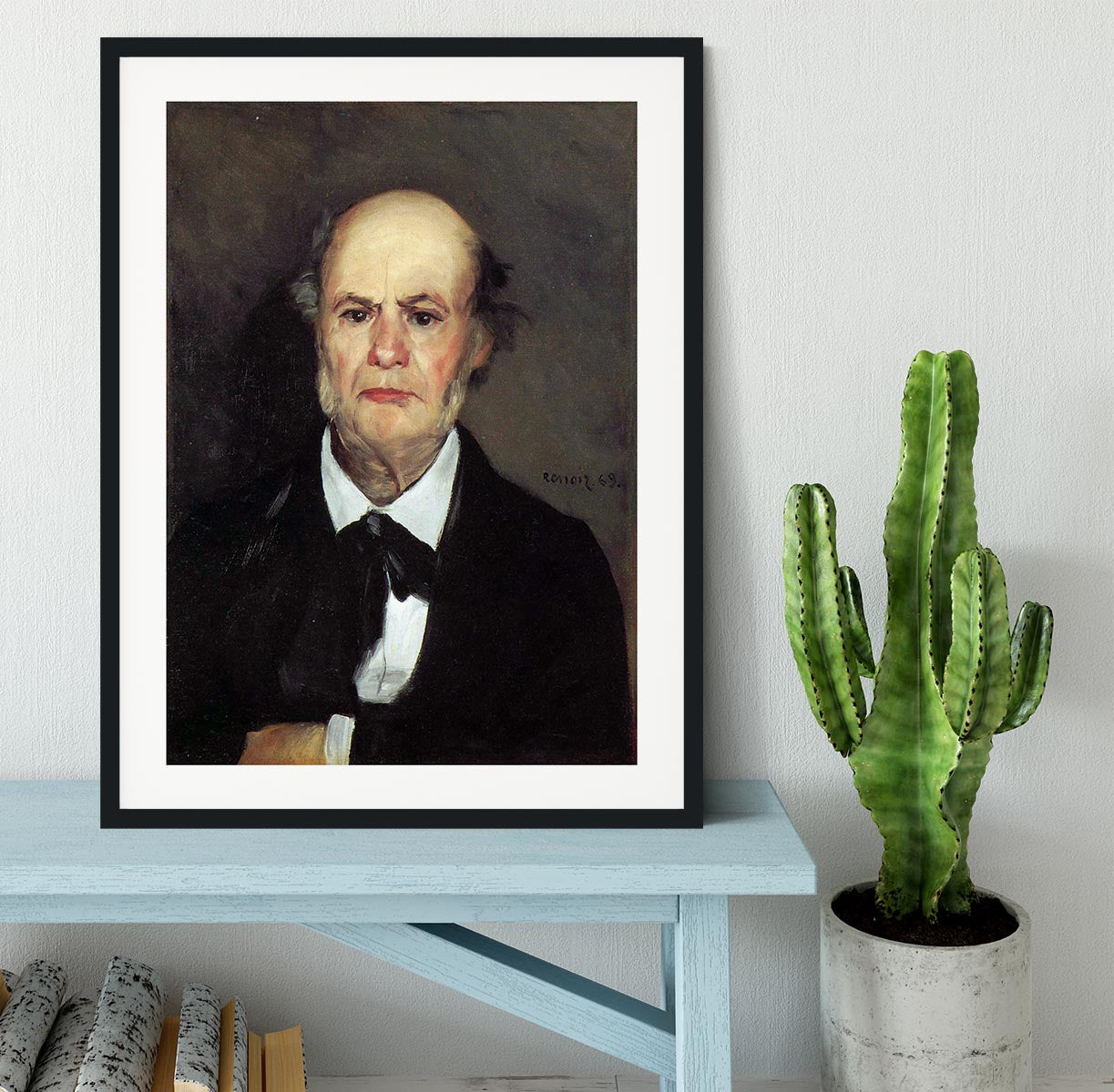 Portrait of the artists father Leonard Renoir by Renoir Framed Print - Canvas Art Rocks - 1