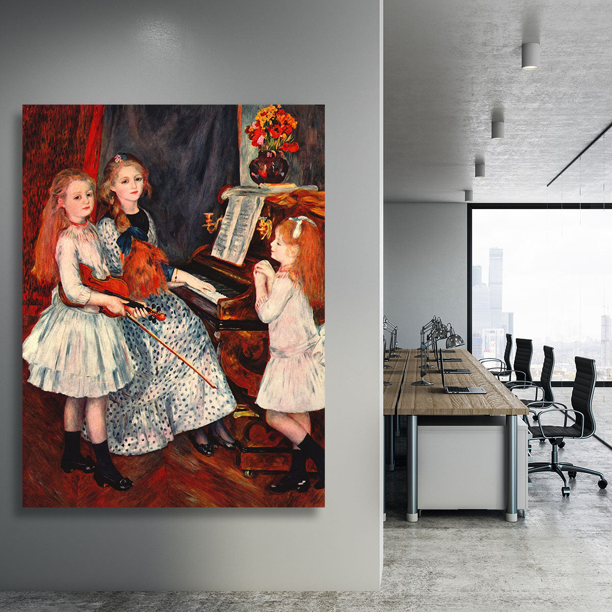 Portrait of the daughter of Catulle Mendes by Renoir Canvas Print or Poster - Canvas Art Rocks - 3