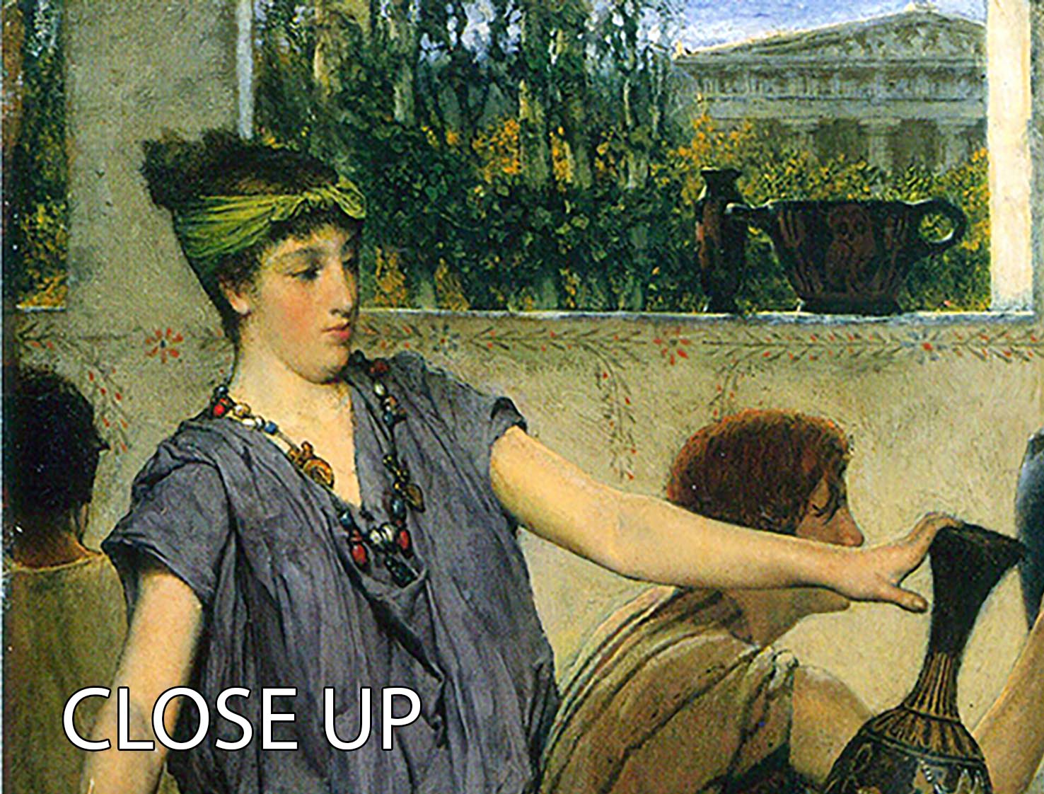 Pottery Painting by Alma Tadema 3 Split Panel Canvas Print - Canvas Art Rocks - 3