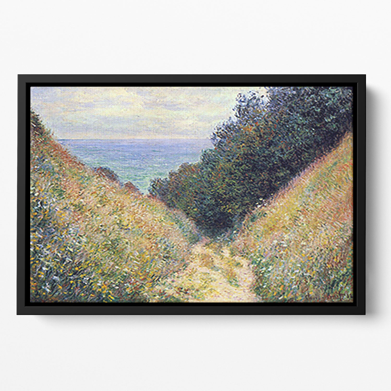Pourville 1 by Monet Floating Framed Canvas
