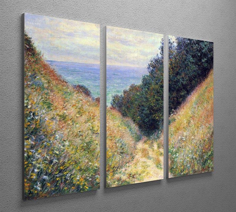 Pourville 1 by Monet Split Panel Canvas Print - Canvas Art Rocks - 4