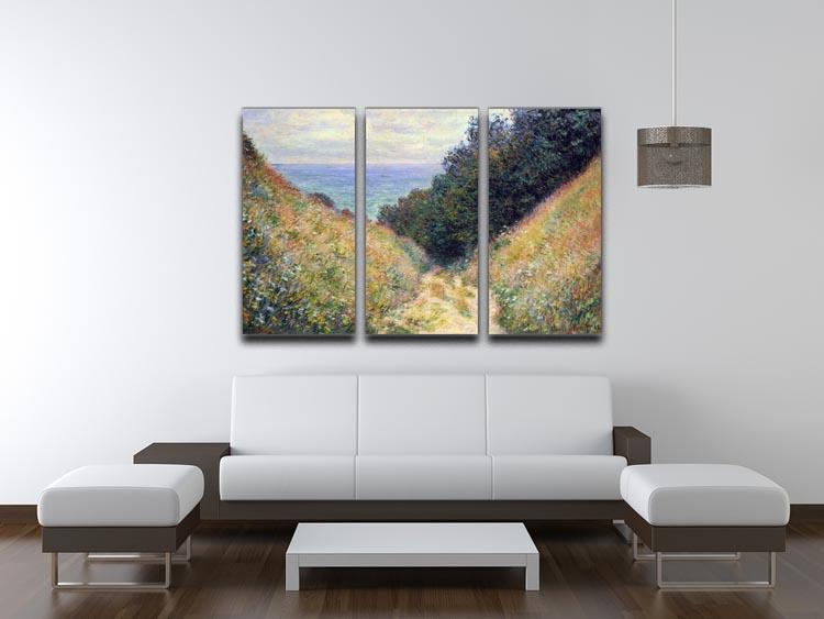 Pourville 1 by Monet Split Panel Canvas Print - Canvas Art Rocks - 4