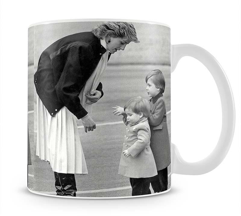 Princess Diana with little Prince Harry and Prince William Mug - Canvas Art Rocks - 1