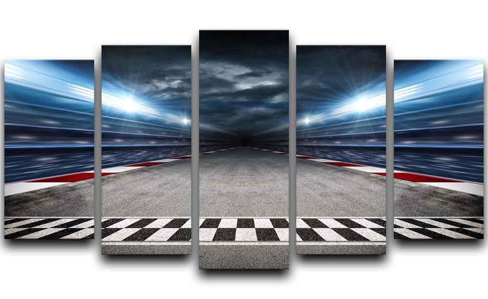 Race Track 5 Split Panel Canvas  - Canvas Art Rocks - 1