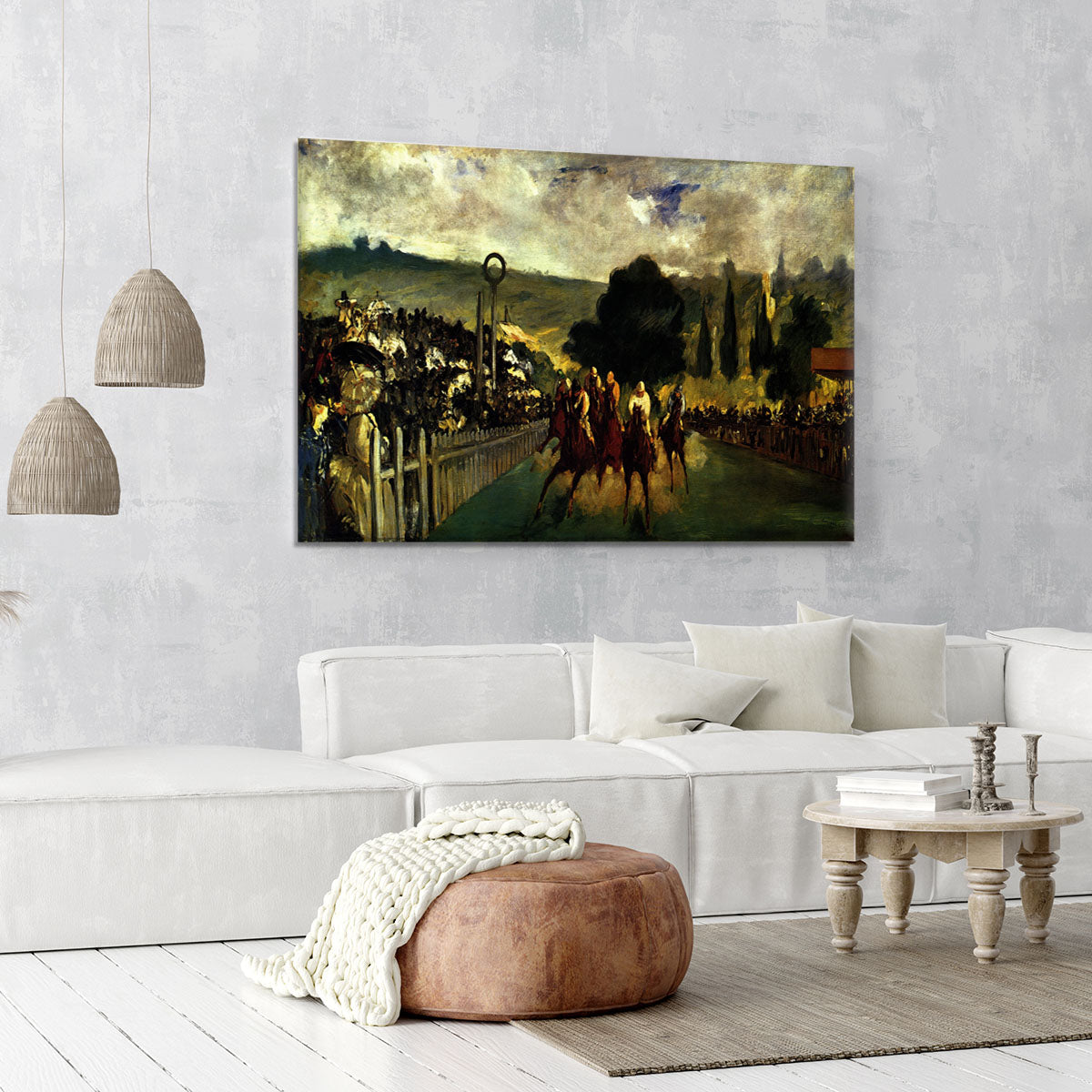 Race at Longchamp by Manet Canvas Print or Poster - Canvas Art Rocks - 6