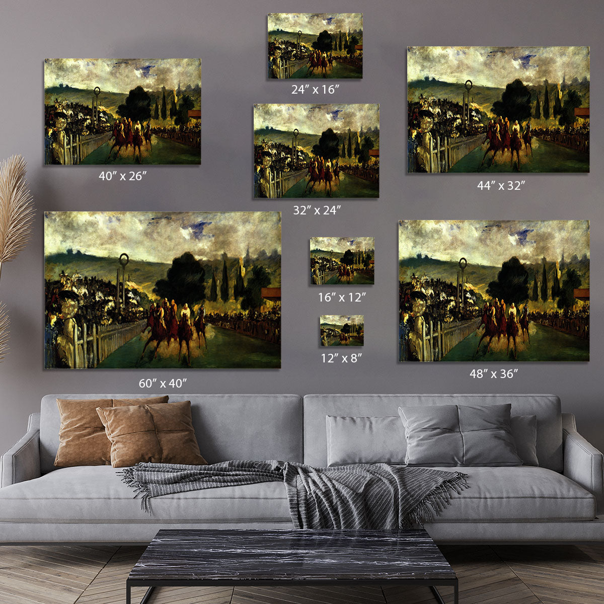 Race at Longchamp by Manet Canvas Print or Poster - Canvas Art Rocks - 7