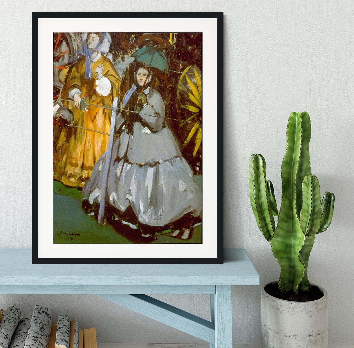 Racecourse by Manet Framed Print - Canvas Art Rocks - 1