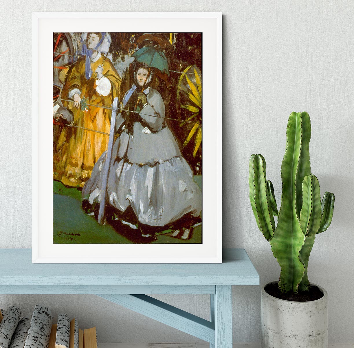 Racecourse by Manet Framed Print - Canvas Art Rocks - 5