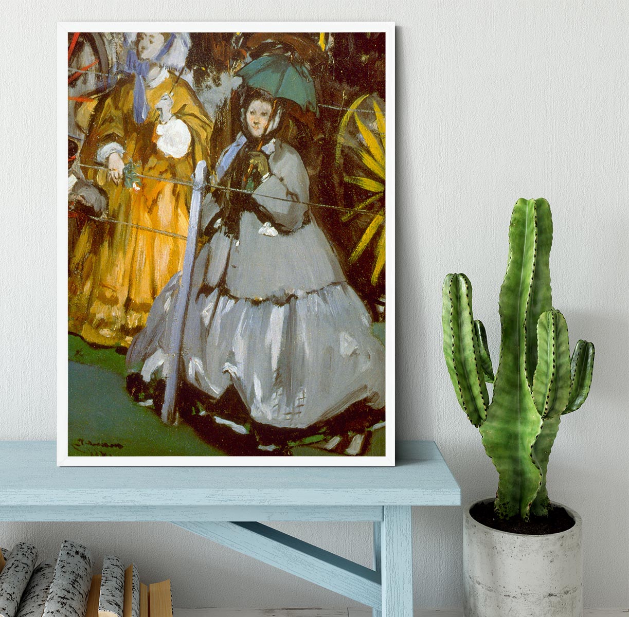 Racecourse by Manet Framed Print - Canvas Art Rocks -6
