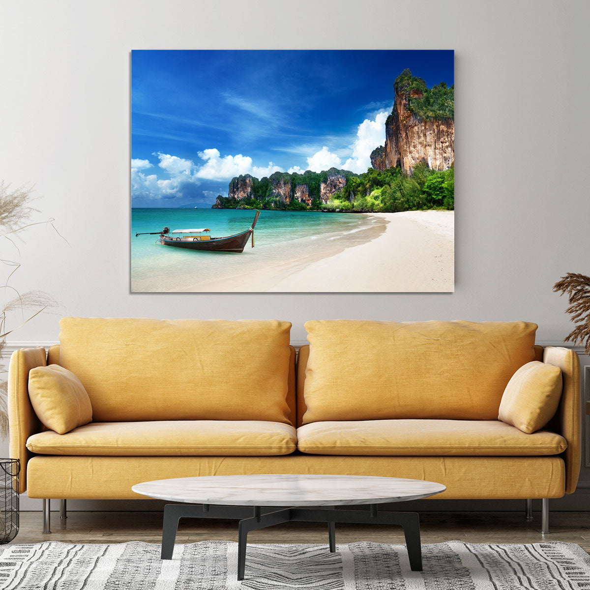 Railay beach in Krabi Thailand Canvas Print or Poster - Canvas Art Rocks - 4
