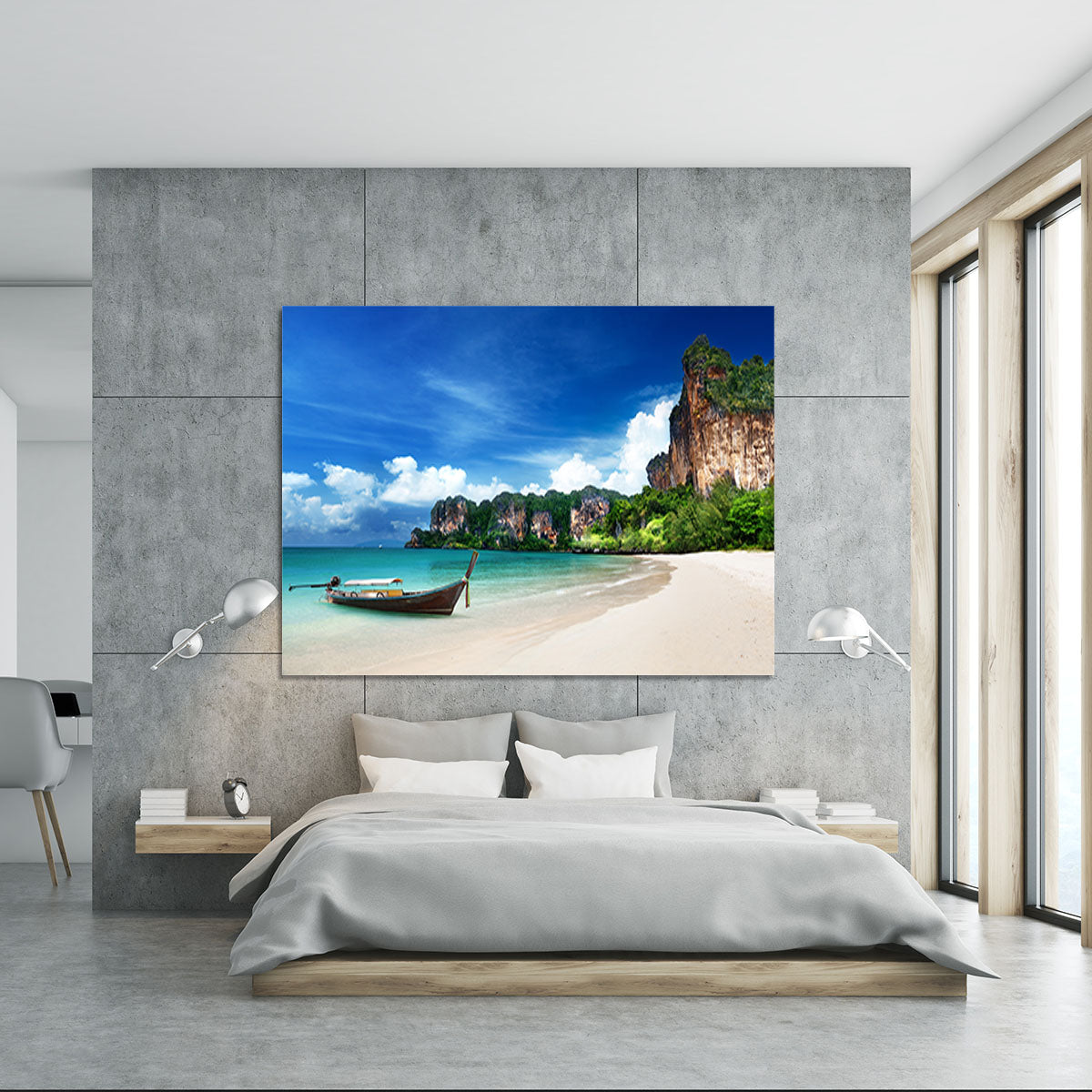 Railay beach in Krabi Thailand Canvas Print or Poster - Canvas Art Rocks - 5