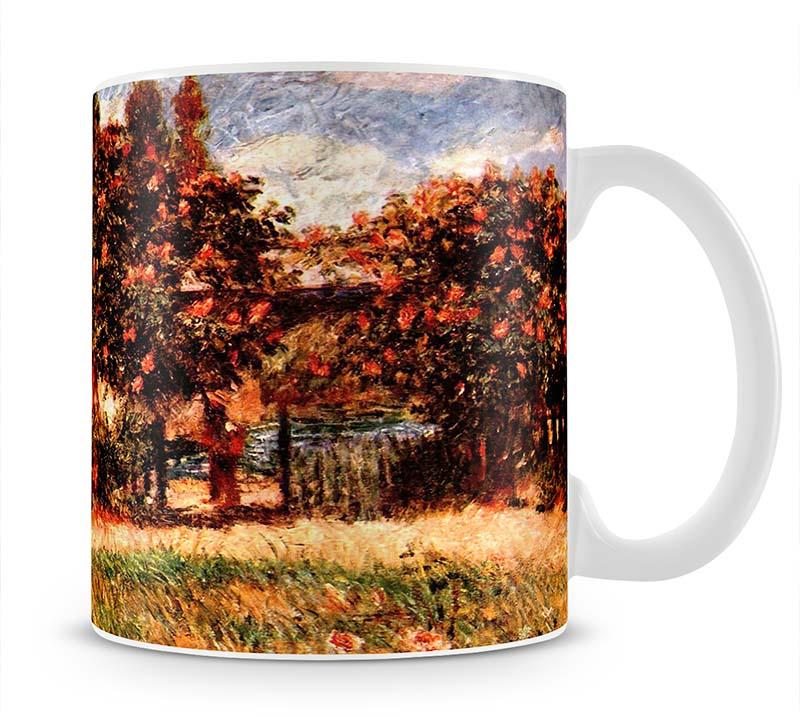 Railway bridge of Chatou by Renoir Mug - Canvas Art Rocks - 1