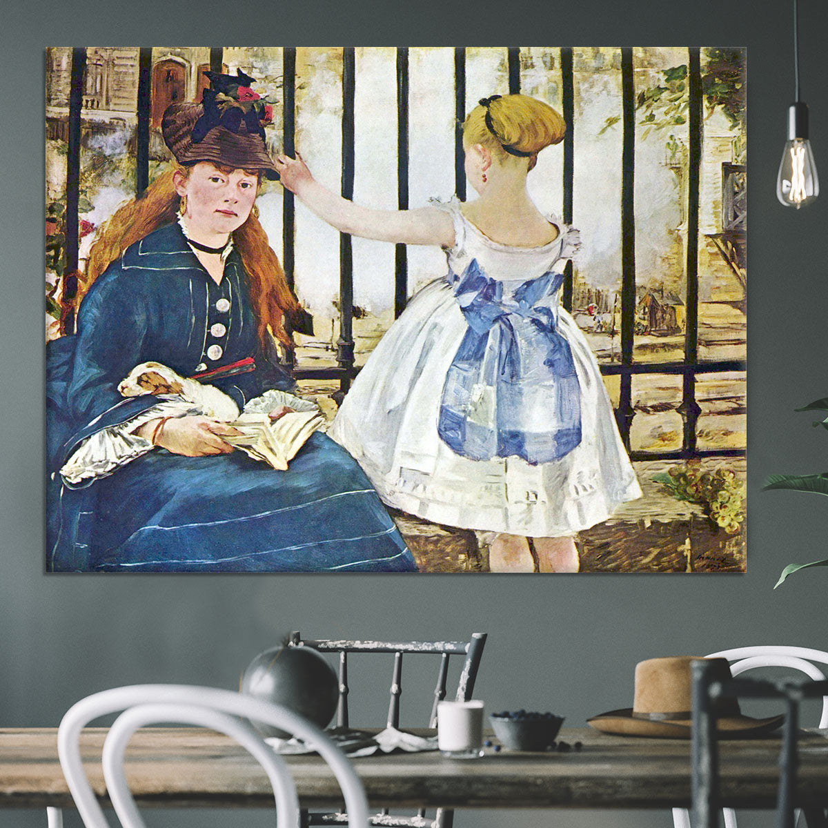 Railway by Manet Canvas Print or Poster - Canvas Art Rocks - 3