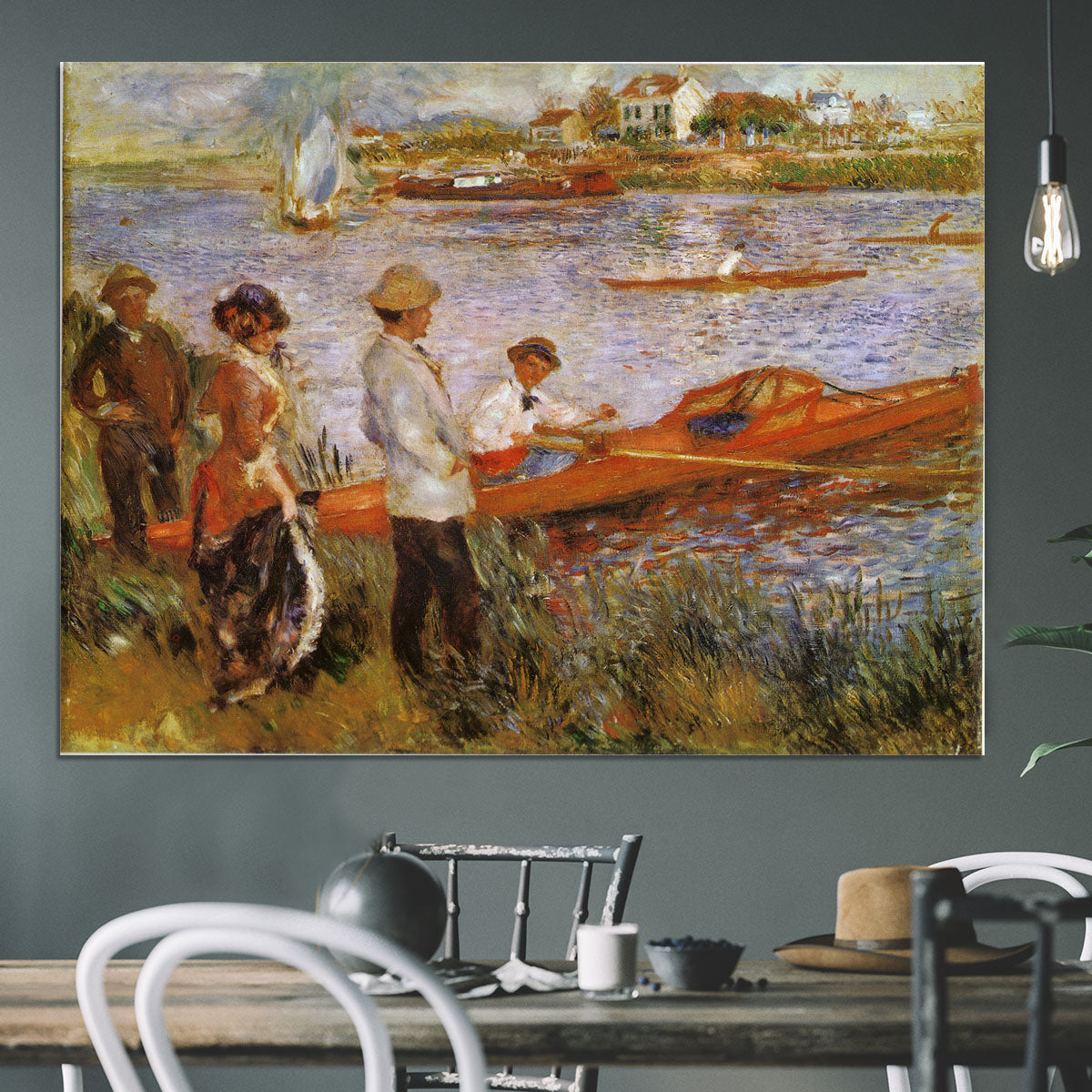 Rameurs A Chatou 1879 by Manet Canvas Print or Poster - Canvas Art Rocks - 3
