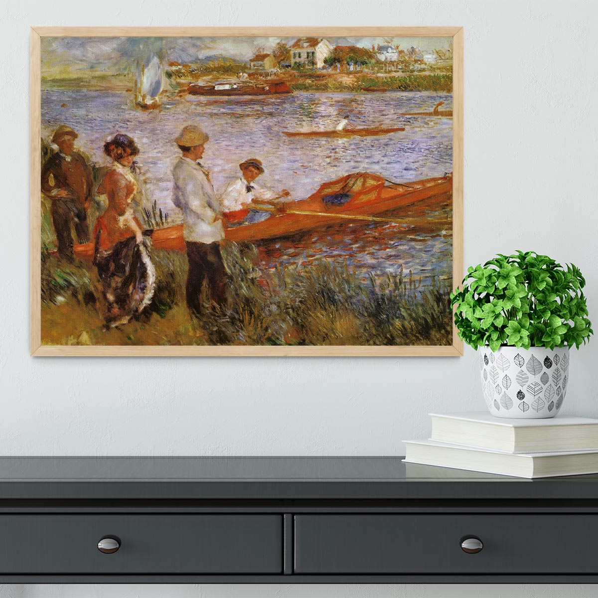 Rameurs A Chatou 1879 by Manet Framed Print - Canvas Art Rocks - 4
