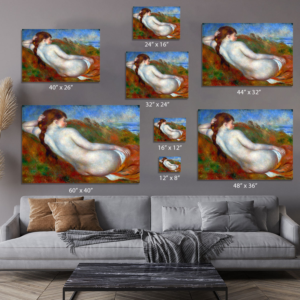 Reclining nude by Renoir Canvas Print or Poster - Canvas Art Rocks - 7