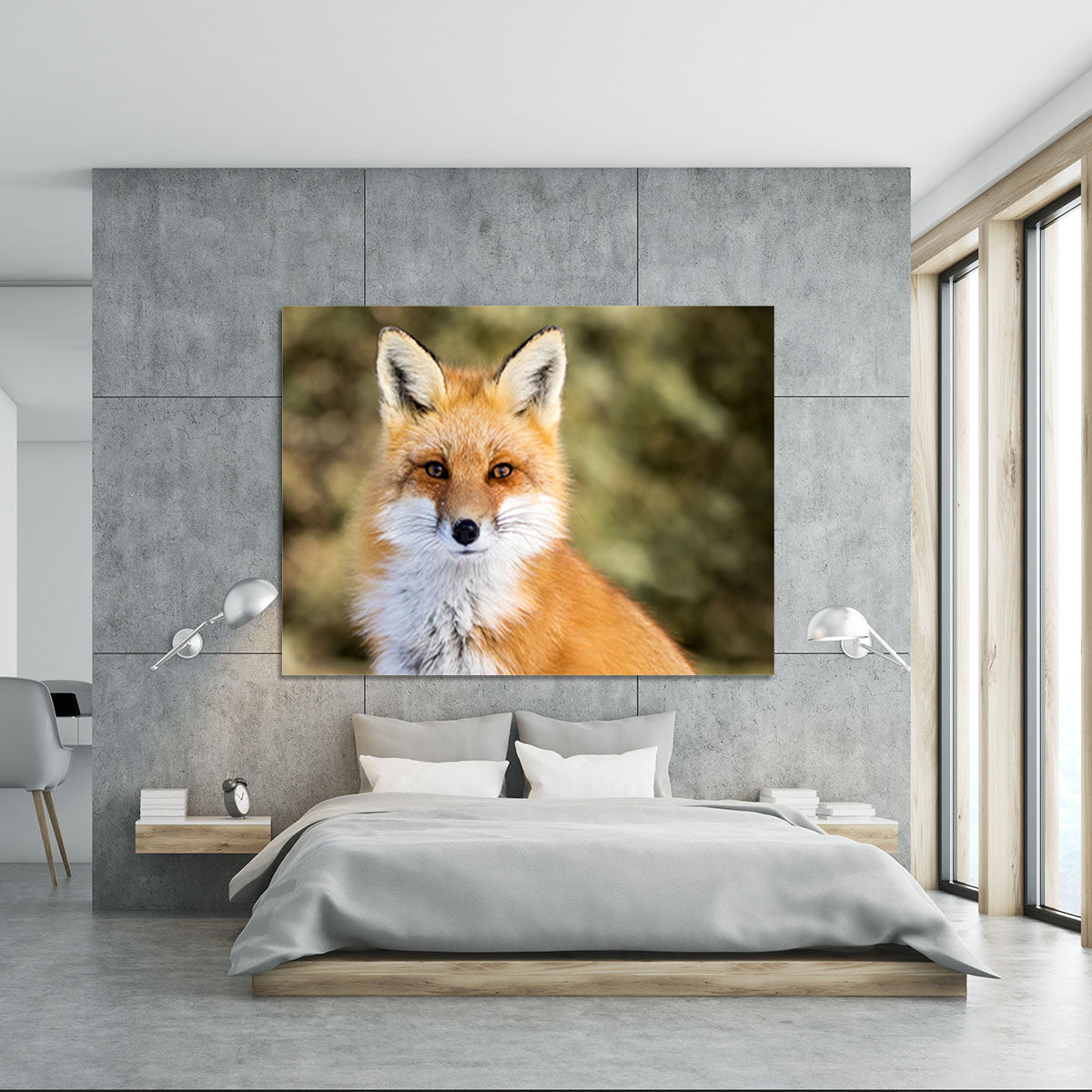 Red Fox - Vulpes vulpes sitting up at attention Canvas Print or Poster - Canvas Art Rocks - 5