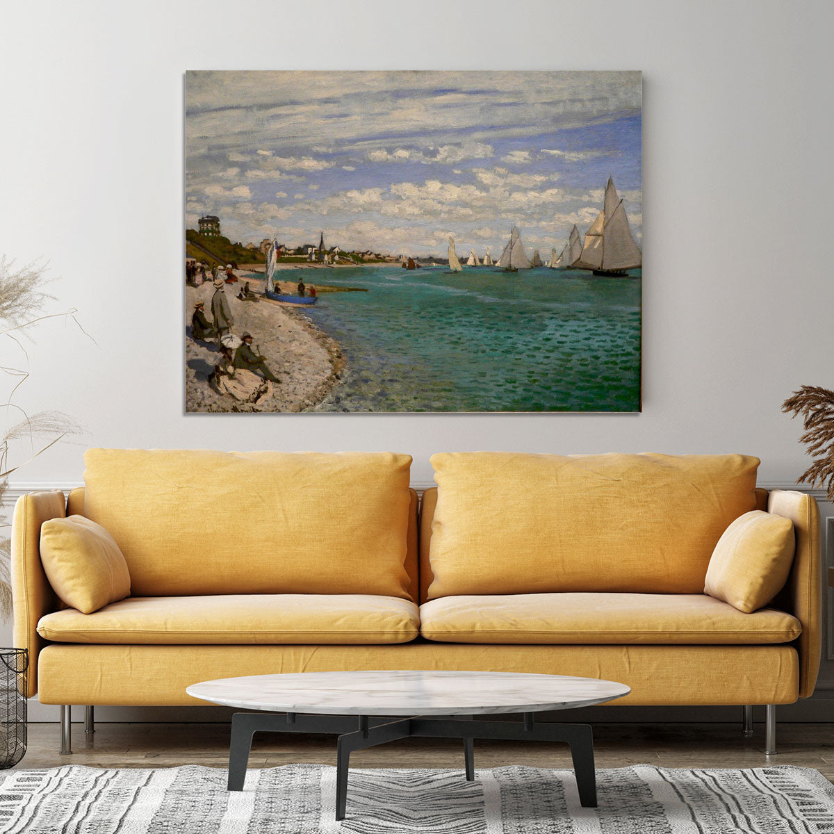 Regatta at St. Adresse by Monet Canvas Print or Poster - Canvas Art Rocks - 4