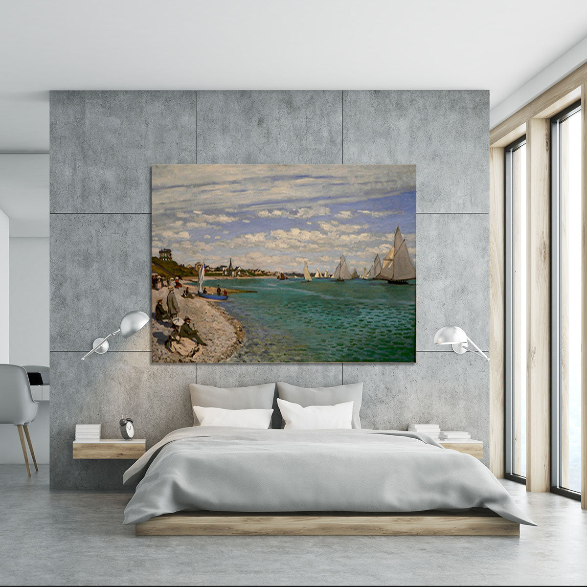 Regatta at St. Adresse by Monet Canvas Print or Poster - Canvas Art Rocks - 5